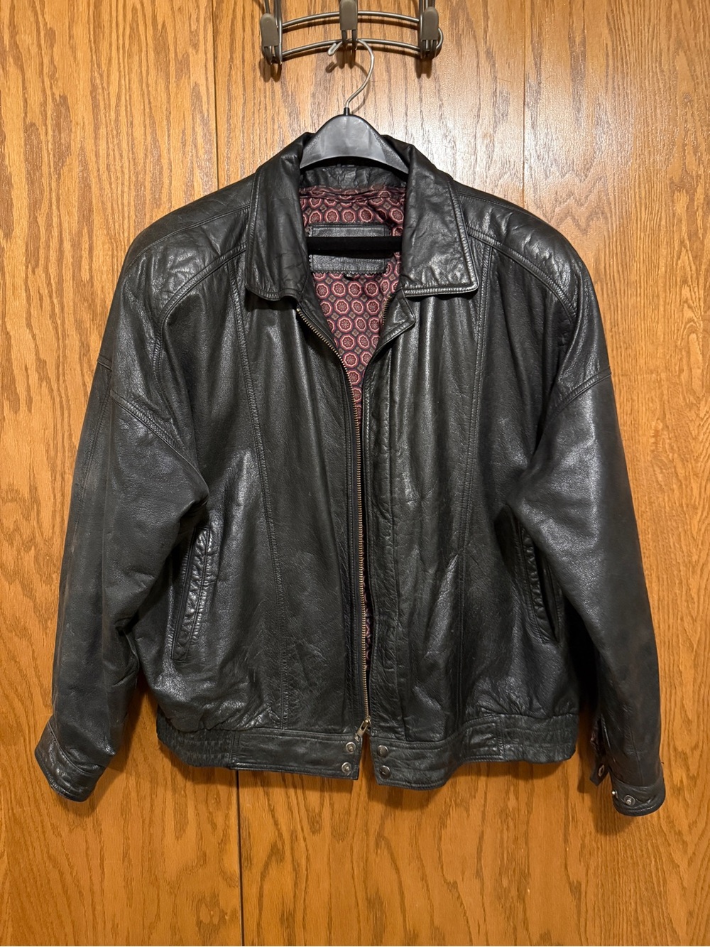 Vintage Midwest International Leather Bomber Jacket Men's XL
